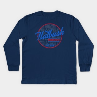 Flatbush, Brooklyn Kids Long Sleeve T-Shirt